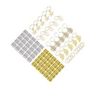 Beaupretty 80pcs Diy Hair Braid Jewelry Rings Hair Cuffs for Braids Aluminum Alloy Fashion Beads Accessories