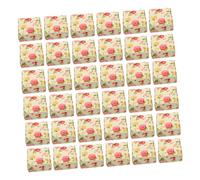 Beaupretty 80pcs Kraft Paper Boxes with Flower Pattern Square Jewelry Packing Candy Soap Boxes for Weddings Parties and Holidays