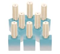 Beaupretty 8pcs 11.7ml Refillable Empty Nail Polish Bottles with Brush Set Glass Nail Vials and Travel Gradient Blue Mini Manicure Containers