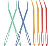 Beaupretty 8pcs Aluminum Large Eye Yarn Needles with Blunt Curved Points, Unique Design Portable Tapestry Needles for Knitting Projects, Crochet Supplies for Knitting Beginners