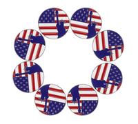Beaupretty 8Pcs American Flag Enamel Brooch Pins Durable Metal Patriotic Lapel Accessories for July Independence Day Memorial Day Celebrations Usa Statue of Liberty Design