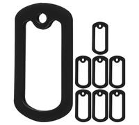 Beaupretty 8pcs Black Silicone Dog Tag Covers Military-Style Pet Id Tag Silencers Noise-reducing Protective Sleeves for Standard Dog in Pet Collar Accessories