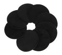 Beaupretty 8pcs Black Ultra-soft Synthetic Leather Powder Applicators 54mm Thin round Makeup Foundation Tools for Face and Body Loose Powder Cosmetics for Women