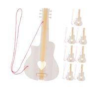 Beaupretty 8pcs Boys and Girls Diy Wooden Guitar Craft Cutouts Boy Girl Toy Guitar for Painting and Decorative Projects