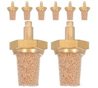 Beaupretty 8pcs Copper Fog Machine Filter Nozzle Pneumatic Air Compressor Exhaust Silencer Muffler Brass Oil Tube Replacement for Stage Smoke Machines Noise Reduction and Fog Generator