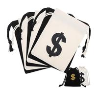 Beaupretty 8Pcs Cotton Drawstring Money Bags Durable Party Treat Bags for Cash Sweets and DIY Projects Multi Functional Storage Pouches