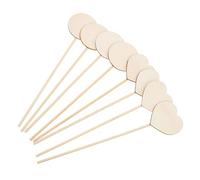 Beaupretty 8pcs DIY Magical Fairy Wands for Wooden Craft Kit Paintable Heart and Round Wands for Creativity Imagination Development and Hands Fun