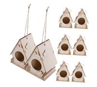 Beaupretty 8PCS DIY Wooden Birdhouse Kit for Smooth Surface for Painting Craft for Indoor Outdoor Use Educational Family Bonding Activity to Build and Decorate Unique Bird Nest Houses
