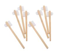 Beaupretty 8Pcs Dual-Headed Firm Nylon Denture Brush for False Teeth Cleaning, Oral Care Toothbrush for Partial Dentures and Retainers, Suitable for Daily Dental Maintenance