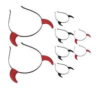 Beaupretty 8pcs Glitter Devil Horns Headband Halloween Hair Accessories for Costume Parties Carnival and Masquerades Comfortable Fit for Demon and Vampire Roleplay