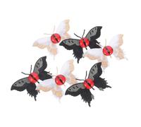 Beaupretty 8pcs Gothic Halloween Embroidered Butterfly Eyeball Hair Clips Punk Style Hairpins for Women Resin Fabric Hairfriendly Barrettes for Cosplay Daily Wear