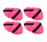 Beaupretty 8pcs Heart Shape Makeup Puff Velour Loose Powder Puff for Foundation Blusher Sponges with Strap for Women for Face Body Makeup Application