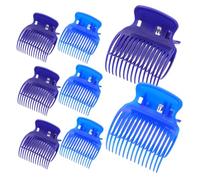 Beaupretty 8pcs Heated Hair Curler Clips for Styling and Curling Lightweight Hot Roller Clamps for Hair Reusable Heat Resistant in Blue and Purple