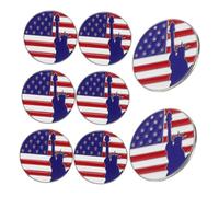 Beaupretty 8Pcs Independence Day Pin Metal Enamel Brooches with American Flag and Statue of Liberty Design Durable Patriotic Lapel Pins for July Memorial Day Souvenir Clothing Bags Hats
