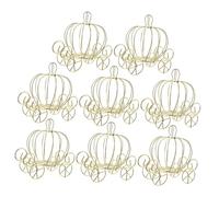 Beaupretty 8pcs Metal Candy Box Pumpkin Cart Candy Box Creative Beautiful Golden Pumpkin Carriage Safe Display Party Favors Container for Birthday Parties