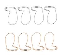 Beaupretty 8Pcs Metal Finger Picks for Electric Bass Folk Guitar Durable Index Finger Plectrums Ergonomic Design Enhances Sound Quality Safe
