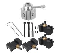 Beaupretty 8pcs Mini Lathe Tool Post Holder Set with Aluminium Alloy Construction, Accurate Positioning and Lightweight Design, Suitable for Metalworking Workshop and Small Lathe Accessories