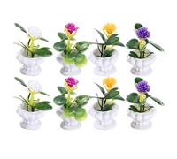 Beaupretty 8Pcs Miniature Bonsai Plant Model Artificial Mini Greenery Ornaments for Dollhouse Home Desktop Decor Lightweight and Realistic Garden Accessories for Fairy and Tiny House Scenes