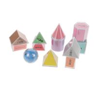 Beaupretty 8pcs Multicolored Geometric Solids Set with Folding Nets for Classroom Math Manipulatives Sturdy Volume Measurement Tool Enhancing Spatial Imagination and Geometry Skills