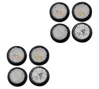 Beaupretty 8pcs Nail Art Pearls Beads for Diy Decorations Rose Gold Gold Silver Black Multi-functional Nail Art Accessory Kit for Women and Girls for Manicure and Craft Projects