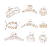 Beaupretty 8pcs Pearl Claw Clips Hair Band Flower Bun Pins Elegant Hair Accessories for Women