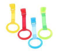 Beaupretty 8pcs Plastic Bed Standing Rings Lightweight Pull Rings for Practicing Standing, Nursery Crib Accessories Helping Babies Stand and Walk