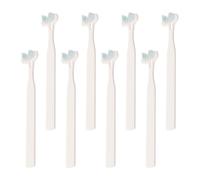 Beaupretty 8pcs Portable Dog and Cat Toothbrush Set with Double-Head Brush and Long Handle Design, Soft Bristles for Effective Pet Dental Care, Plastic Material, for Household Use