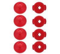 Beaupretty 8pcs Red Quick Release Drum Cymbal Plastic Nuts with 4-tube and 4-round Mounts, Percussion Cymbal Stand Hardware for Fast Installation and Maintenance