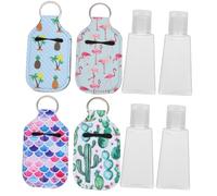 Beaupretty 8pcs Refillable Travel Bottles Set with Keychain Holder for Hand Soap and Perfume Small Size Portable Bottle Covers for Uk Travelers