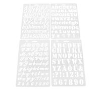 Beaupretty 8pcs Reusable English Letter and Number Painting Stencils Set, Plastic Alphabet and Number Templates for DIY Craft, Wall Art, Scrapbooking, and Wood Burning