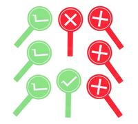 Beaupretty 8pcs Reusable True False Decision Paddles with Red and Green Dry Erase Boards for Classroom Voting Game Judging and Student Interaction Supplies Lightweight and Portable