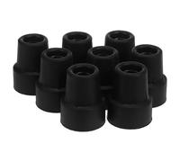 Beaupretty 8pcs Rubber Cane Tips Replacement Walking Stick Ends Non-Slip Shock Absorbing Crutch Feet Covers for Stability and Comfort in Elderly and Use