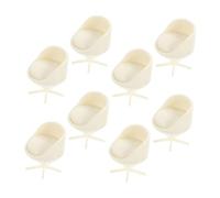 Beaupretty 8pcs Scale Miniature Office Armchair Realistic Plastic Rotatable Dollhouse Furniture for Architectural Models Home Decor and Display Cabinets