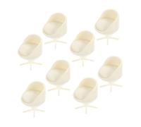 Beaupretty 8pcs Scale Miniature Plastic Office Chairs Rotatable Dollhouse Furniture Model for Architects Designers and Model Enthusiasts Realistic Tiny Study Desk Chairs for Architectural