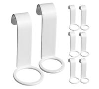Beaupretty 8pcs Shower Gel Bottle Hooks Bathroom Hooks White Abs Multipurpose Effective Storage for Kitchen and Bathroom