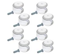 Beaupretty 8pcs Silent Wheels for Walkers Smooth Quiet Rolling Casters Plastic Replacement Swivel Wheels for Stroller Accessories