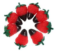 Beaupretty 8pcs Simulated Fruit Realistic Artificial Fruit Faux Strawberries Fake Dessert Photography Prop Fake Strawberry Red