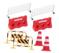 Beaupretty 8pcs Traffic Cones for Educational Traffic Road Signs Learning Play with Miniature Barricades and Street Symbols for Cognitive Development and Role Play