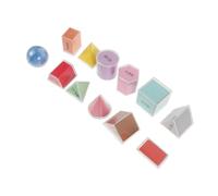 Beaupretty 8pcs Transparent Geometric Solids Set for Volume Measurement Sturdy Math Manipulatives with Folding Nets Multicolored Shapes for Classroom Learning and Stem Engagement