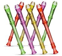 Beaupretty 8Pcs Transparent Mini Clarinet Educational Musical Instrument for Beginners Lightweight Plastic Design for Music Training and Enhancing Hearing Skills