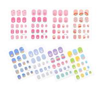 Beaupretty 8Sheets Cute Cartoon Fake Nails Press Nail Art Stickers for Fun and Safe Nail Decorations for DIY Nail Designs and Attractive Designs