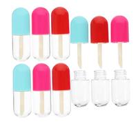 Beaupretty 9 Pcs Empty Lip Gloss Tubes Plastic Lipstick Containers for Travel Lightweight Portable Lip Glaze Storage Bottles Random Colors Random Color