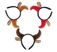 Beaupretty 9 Pcs Horn Headband Horn Hair Hoop Horn Headdress Prop Headphone Headband New Years Eve Headband Animal Ears Headband Ox Headdress Embellished Headband Ear Headband Plush