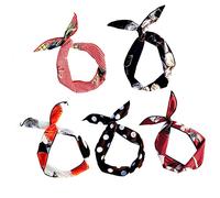 Beaupretty 9 Pcs Leopard Print Wire Headbands Stylish Knot Hair Wraps for Women DIY Hair Accessories with Wire Random Styles Included