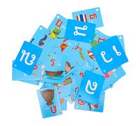 Beaupretty 90Pcs Thai Language Flash Cards Double Sided Vocabulary Cards for Portable Learning Tool with Illustrations for Early Reading and Pronunciation Development