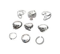Beaupretty 9pcs Adjustable Vintage Ring Animal Finger Ring Open Finger Decorations