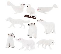 Beaupretty 9Pcs Arctic Animal Figurines Realistic Polar Sea Creature Statues for Educational Play Detailed Home Decoration Ornaments Random for Animal Lovers