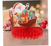 Beaupretty 9pcs Christmas Honeycomb Centerpieces Decoration Paper Tabletop Party Supplies Lightweight Xmas Party Decor with Festive Patterns for Holiday Celebration