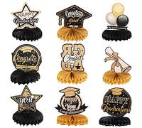 Beaupretty 9pcs Graduation Honeycomb Centerpieces Elegant Graduation Table Decor for Class of Fun and Chic Supplies