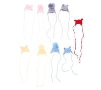 Beaupretty 9pcs Hand-Crocheted Decorative Wool Hats DIY Creative Tiny Craft Wool Caps Mixed Styles for Women Handmade Crafts Accessories Assorted Style